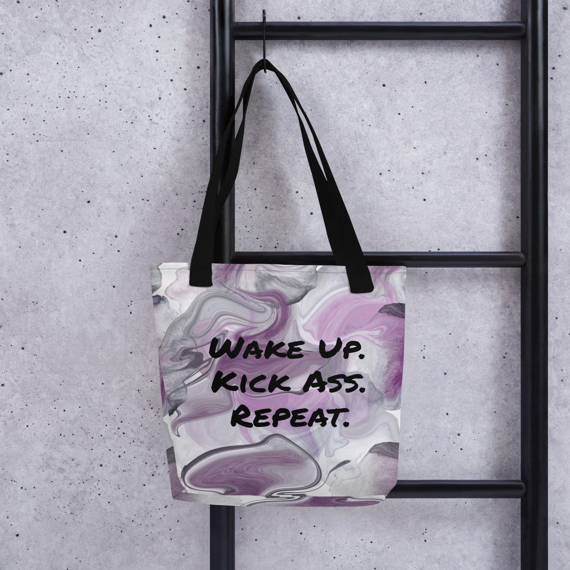 Wake Up Kick Ass Repeat Tote Bag