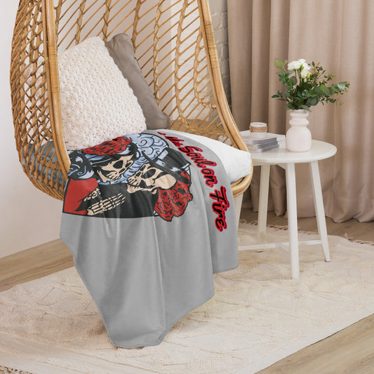 You Set My Soul on Fire Sherpa Blanket