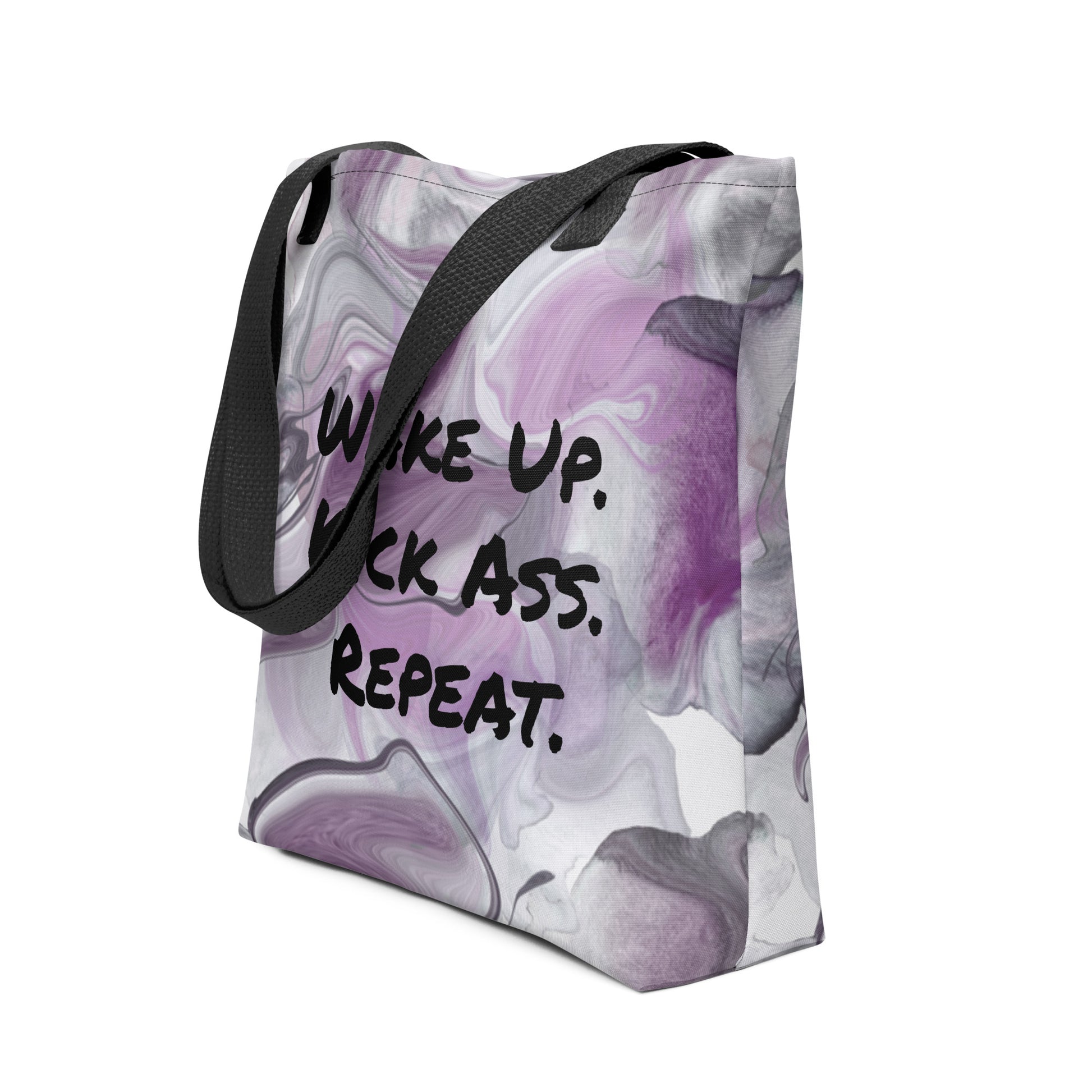 Wake Up Kick Ass Repeat Tote Bag